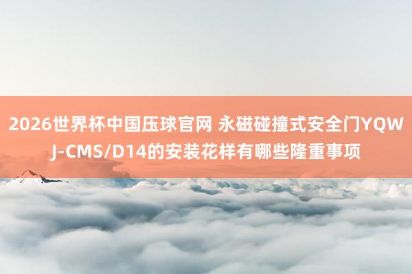 2026世界杯中国压球官网 永磁碰撞式安全门YQWJ-CMS/D14的安装花样有哪些隆重事项