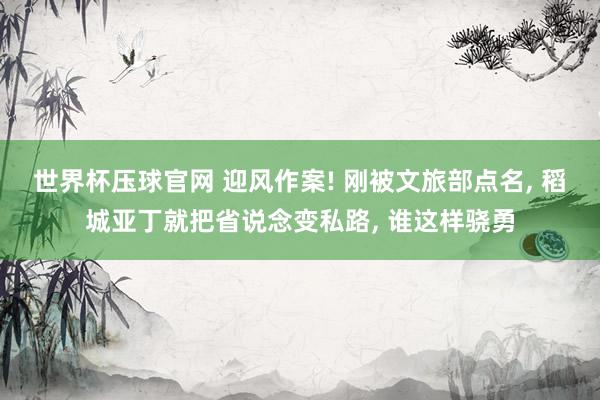 世界杯压球官网 迎风作案! 刚被文旅部点名， 稻城亚丁就把省说念变私路， 谁这样骁勇